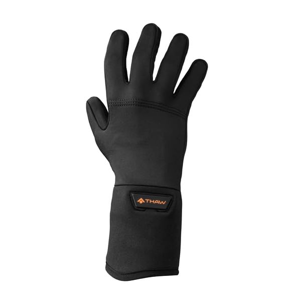 THAW Heated Glove Liners | Full-Finger Heating 3 Heat Modes Touchscreen Compatible One-Button Control Lightweight & Slim Fit Included Rechargeable Batteries - Medium