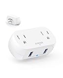 Anker Outlet Extender with USB Wall Plug, PowerExtend USB Plug 2 Mini Wall Charger with 2 Outlets, 2 USB Ports, and PowerIQ Technology