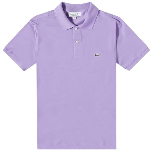 Image of Lacoste L1212 Classic Fit Cotton Polo in Neva Lilac (UK, Alpha, M, Regular, Regular)