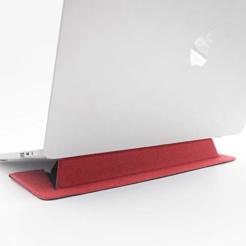 Preisvergleich Produktbild SenseAGE Flat Faltbarer Laptopständer, unsichtbarer Leichter Laptopständer, Rutschfester und tragbarer Notebookständer, kompatibel mit Tablets und Laptops bis 15,4 Zoll, Burgunderrot