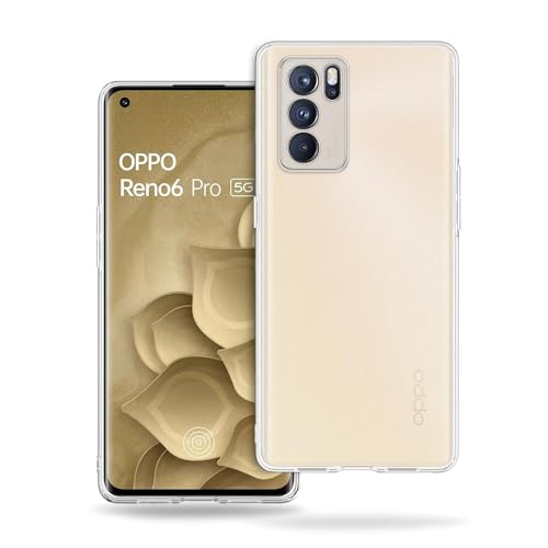 Image of Soft Flexible Silicone Back Cover Compatible with Oppo Reno 6 Pro 5G / Reno6 Pro 5G, Transparent Case