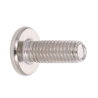 Yinpecly M6x16mm Socket Cap Screw Carbon Steel Fastener Nickel Plating Finish Screws Hex Drive Cap Bolts Mechanical Teeth Pole Silver Tone 20Pcs