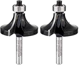 Bosch 1x PRO Abrundfräser (für Weichholz, Hartholz, Ø 38,1 mm, Professional Zubehör Handfräse, Kantenfräse) (Packung mit 2)