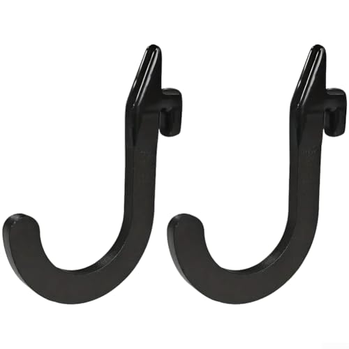 Lot de 6 crochets en J en acier robuste pour cage de musculation et cage à squat, supports d'haltères revêtus de PVC avec trou de 16 à 25 mm de diamètre, accessoires compacts pour équipement de gym