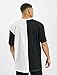 Urban Classics Oversize Harlequin tee Camiseta, Negro y Blanco, M para Hombre