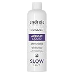 Andreia Professional Nail Builder Acrylic Monomer Liquid - Slow Dry 250 ml - For Beginners - Slow Dry - Salon Quality Strong Adhesion Extensions