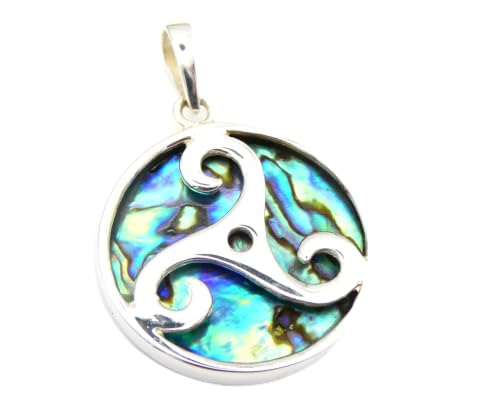 Pendentif coquillage en argent sterling Triskele de protection