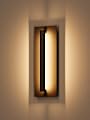 LEONLITE 19 Inch LED Modern Outdoor Wall Light, Exterior Lighting Fixtures for Porch, Patio, Garage, Carved Pattern Matte Black Aluminum Waterproof Outdoor Wall Sconce, 3000K Warm White