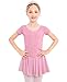 Arshiner Girls' Dance Leotard Ruffle Sleeve (13(Age for 5-6Y), Pink(FBA))