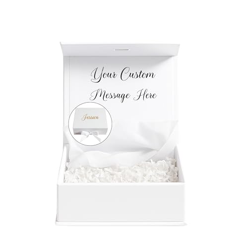 BluChi Custom Gift Box with Name, 8x8x3, Small...