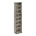 Furinno Jaya DVD Shelf, 8-Tier Tall Narrow CD Rack, Media Shelf with Adjustable Shelves, DVD Storage Cabinets for CD Blueray Game Disc, Easy Assembly, for Living Room, Home Office, French Oak