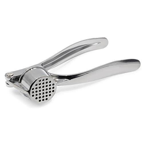 [1 PACK] Stainless Steel Garlic Press - Professional Kitchen Garlic Crusher - Easy Squeeze, Dishwasher safe - Cooking Utensils, Clove Press and Ginger Mincer