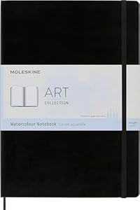 Moleskine Art Aquarel Notebook, harde kaft, A4 (8.25 "x 11.7") effen/blank, zwart, 60 pagina's