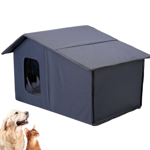 Niche d'extérieur pour chat imperméable et pliable avec tapis lavable