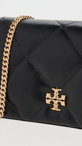 Tory Burch Women's Kira Diamond Quilt Chain Wallet, Black, One Size4