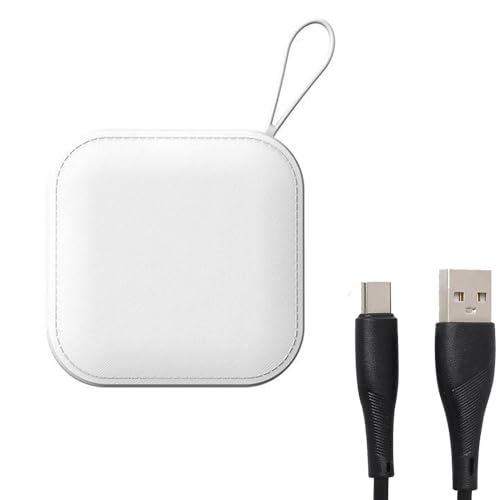 TexoVera Portable Power Bank, 10000 mAh, 18W Quick Charge, Compact (White)