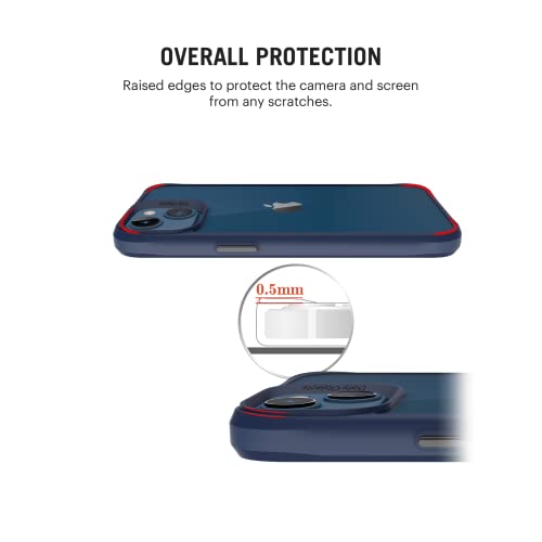 Image of DailyObjects Orange Haul Blue Hybrid Clear Case Cover for iPhone 13 Mini