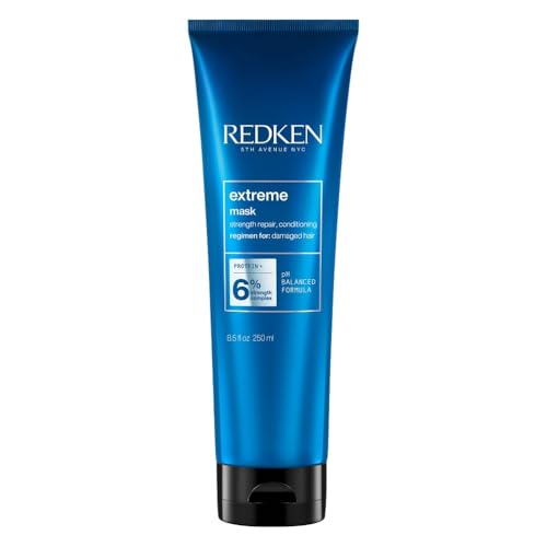 REDKEN Hair Mask Treatment, Fortifies & Strengthens Distressed Hair, Extreme, 250 ml