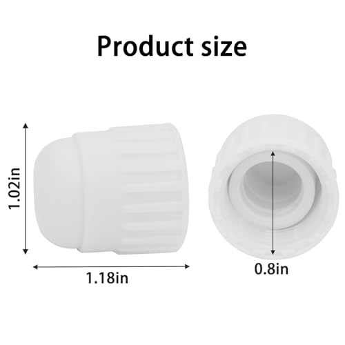 Image of 06860 RV Water Line Cap, RV Plumbing Fittings 1 /2 Inch Drain Cap Compatible with RV /Trailers Rv Low Point Drain Cap (2 Pack)