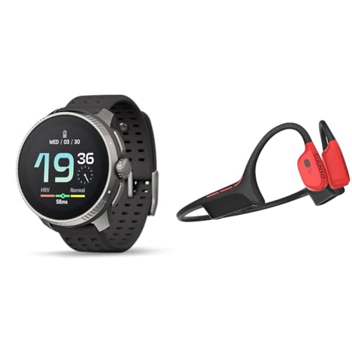SUUNTO Race Sportuhr - Outdoor Smartwatch, 1,43 Helles AMOLED Display & Wing Open-Ear Knochenschall Kopfhörer,Bluetooth Kabellos Sport Kopfhörer