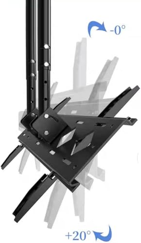 Support TV plafond inclinaison réglable et fixation VESA 600x400 robuste - 7