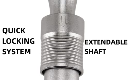 Tonynol 3/4" Inch Drive Extendable Ratchet,Quick Release Teardrop,24-Tooth Reversible Ratcheting Feature, Extends 19To 30Inches #TOP3