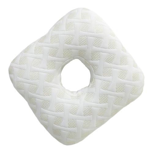 Genérico Almohada para Piercings - Cojín De Espuma Viscoelástica con,Cojín con Forma de Donut de 28x28x7 cm para la Oreja | para Avión Coche Trabajo Gimnasio Siesta Viajes Casa Cama