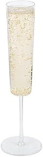 Elegant Modern Design Plastic Tall Reusable Wine Glasses/Wine Glass/Wine Goblets  11oz (310ml)  Set of 6 (Champagne Flutes)