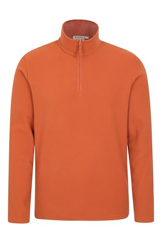 Image of Mountain Warehouse Camber II Mens Half-Zip Fleece - Microfleece Sweatshirt Everyday Wear - Spring Summer, Outdoors, Travelling & Hiking Bright Orange XL