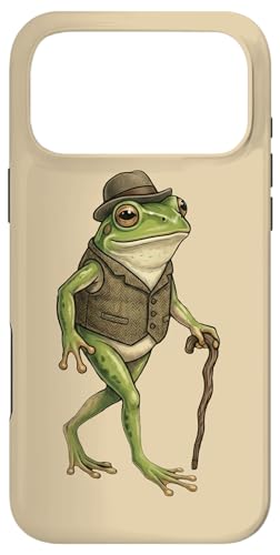 Dapper Frog Gentleman �r���e�[�W �r�N�g���A���X�^�C�� �X�}�z�P�[�X iPhone 17 Pro Max �p