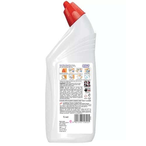 Image of Harpic 1L - Bleach, White and Shine Disinfectant Toilet Cleaner Liquid