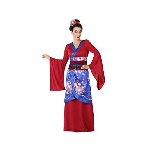 Atosa disfraz japonesa geisha rojo adulto M