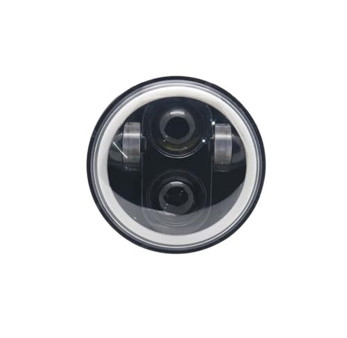 Lampe lentille de projecteur pour phare rond moto halo black