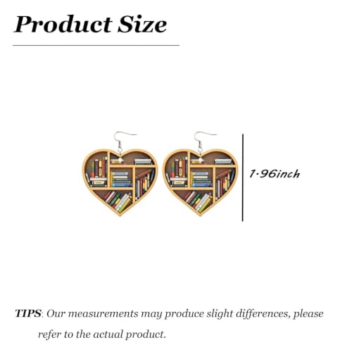 Boucles d'oreilles livre pour enseignantes en acrylique - 4