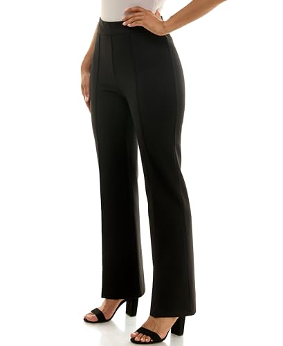 Zac & Rachel Women's Pull on Flare Leg Compression Pant with Front Seam3