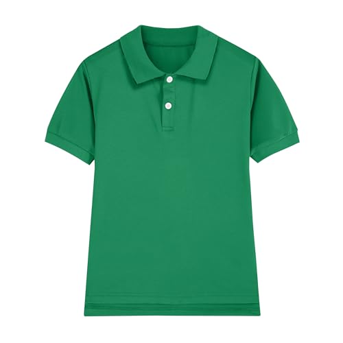 Image of Boy Polo Shirt Pique School Uniform Shirt for Kid Golf Top Youth Boy 5-14Y