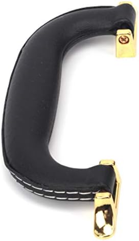 ChenXi Shop 1 Pieces PU Leather Handle for Guitar Musical Box Handbags Gift Boxes Wine Boxes Luggage Toolbox Trolley Instrument Case Black Gold