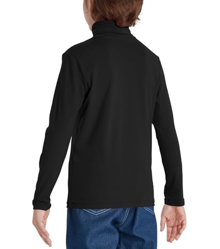 Dreammonkey Boys Turtleneck Long Sleeve Shirt Thermal Turtle Neck Soft Stretch Base Layer Tee for Kids（4T-16Y）3