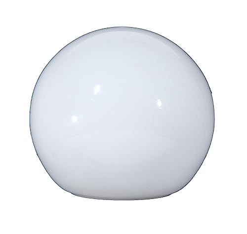 Image of B&P Lamp American Made Opal Glass Neckless Ball Shade, 6 Inch Diameter, 3 Inch Top Opening, Hand-Blown Milk Glass Globe