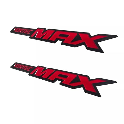 Image of Car 3D Side Door Tailgate Badges Emblem Decals Replacement for Vortec MAX 3Pcs (Black Red)