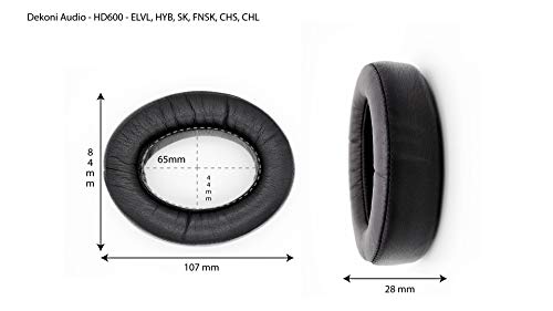 Almohadillas para auriculares Dekoni Audio para serie HD600, de terciopelo con espuma viscoelástica, instalación fácil, ajuste estándar, mejora de almohadillas miniatura 6