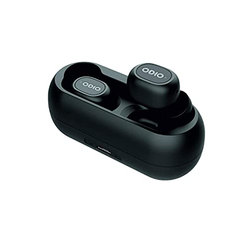 Odio – The Truepods Series – Otw07 Tws – True Wireless Earbuds With Up To 15H Total Playback, With Realtek Chipset, Secure Fit Earhooks, Immersive Audio And Bt V5.0 Black