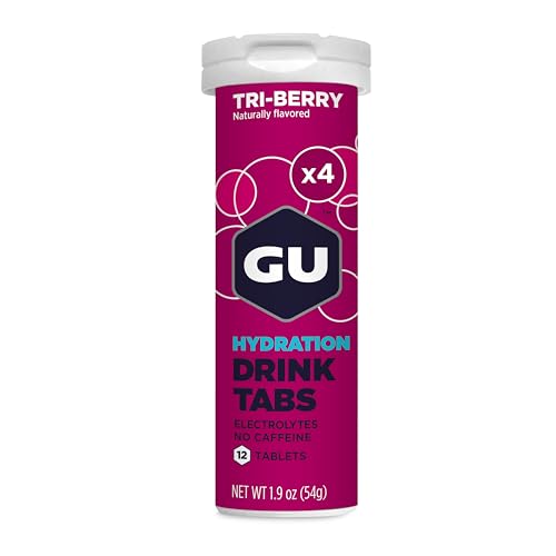 GU Energy Hydration Electrolyte Tablets, Tri-Berry, 4-Count