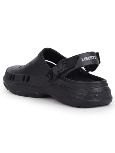 Image of Liberty A-HA BEACHRIDE Clogs for Men, Light Grey, Black & Dark Green | Casual Slip-On Slingback Clog for Walking & Outdoor Use | Solid Pattern, Trendy Stylish Fashionable Sandals with Lightweight