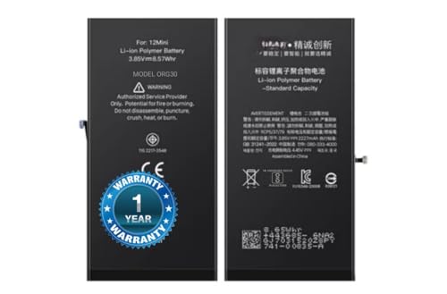Image of Battery for iPhone 12 Mini A2399 A2716 A2398 Battery with 1 Year Warranty****(X318)