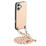 Étui élégant en cuir TPU avec texture en fibre de carbone et bandoulière - Protège votre iPhone 17 de manière fiable et tendance.