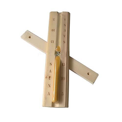 Vigan Wall-Mounted Rotating Sauna Wooden Hourglass White Sand Timer 15 Minutes #TOP1