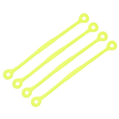 M METERXITY 4 Pack Tennis Dampener - Shock Absorber, Silicone Racquet String Damping, Apply to Tennis Racket (12cm, Yellow)