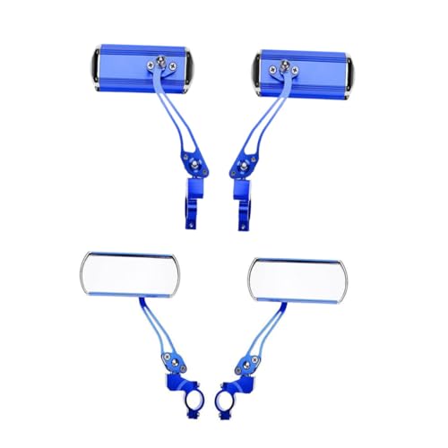 Rétroviseurs vtt et route bleu grand angle ajustables pour guidon de vélo de course