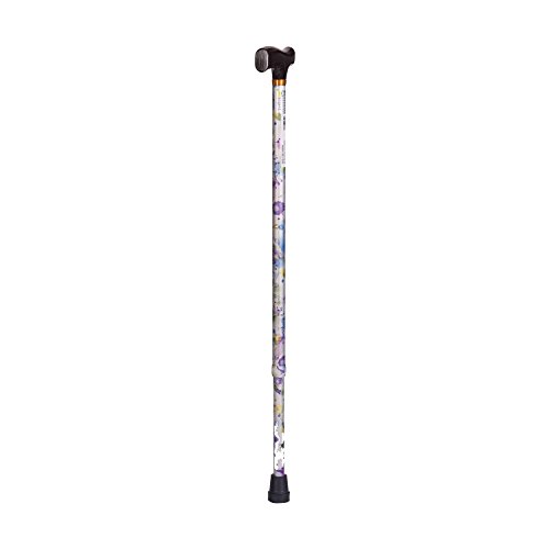 Duro-Med DMI Lightweight Aluminum Adjustable Walking Cane with Derby-Top Handle for Men and Women, Splash